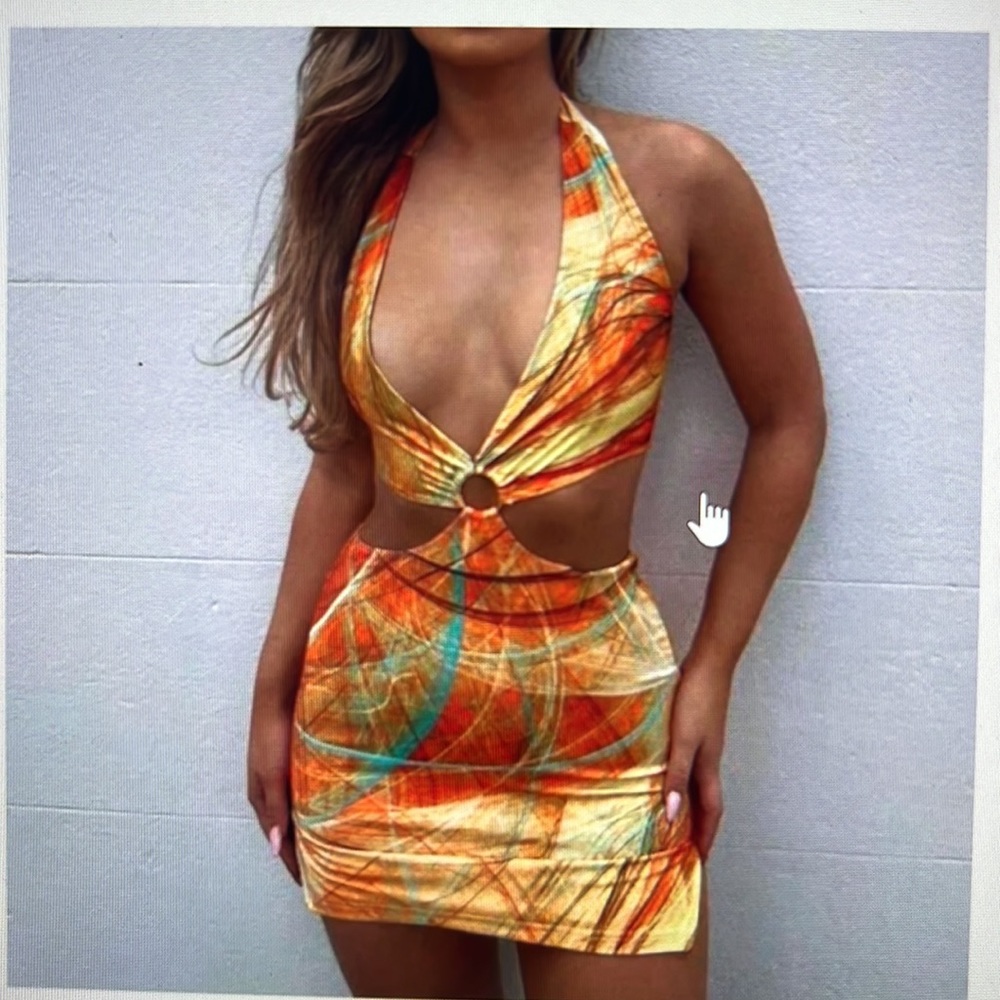 Farai London Original “Gaia” cut out mini dress Size Small - Picture 1 of 5